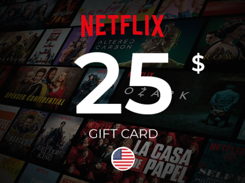 Ramka Netflix 25 USA Carte cadeau Netflix 25 USD