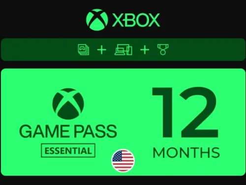 XboxGamePass Essential 12 months USA Xbox Game Pass Core (Essentiel) 12 Mois